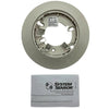System Sensor B300-6-IV fire alarm detector with integrated junction module, mounted on ceiling in a commercial setting