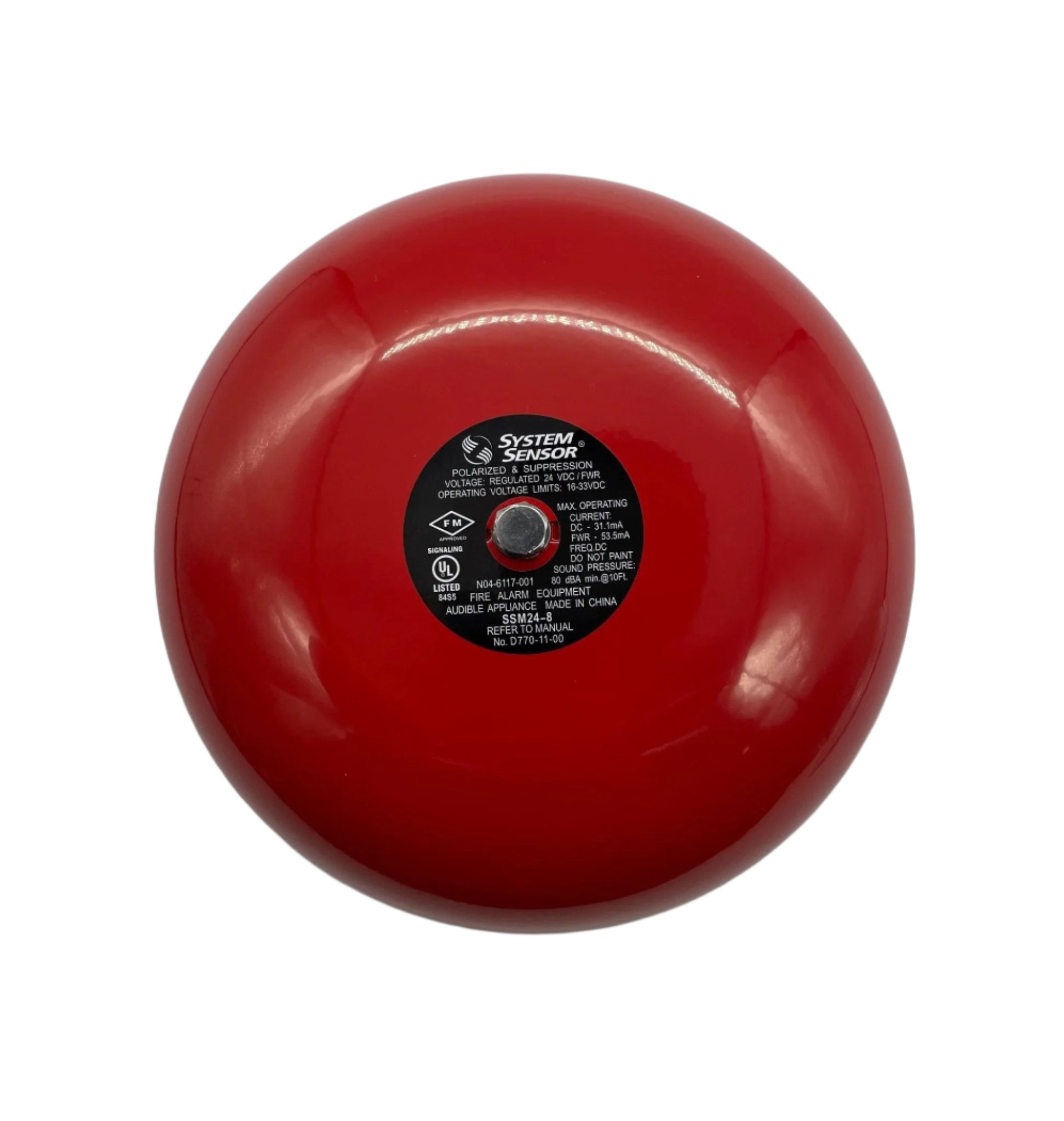 System Sensor SSM24-8 fire alarm sensor with electronic module, shown in a close-up image.