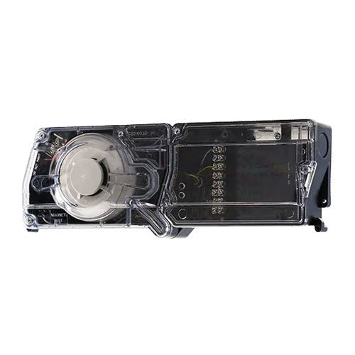 System Sensor D2 smoke detector with black casing and mounting bracket, designed for residential or commercial fire safety.