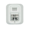 System Sensor P2GWLED LED emergency lighting fixture with rugged metal housing and clear lens, designed for commercial safety applications.