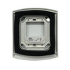 System Sensor WTPW fire alarm wall transformer mounted on a wall, compact and black with visible wiring connections.