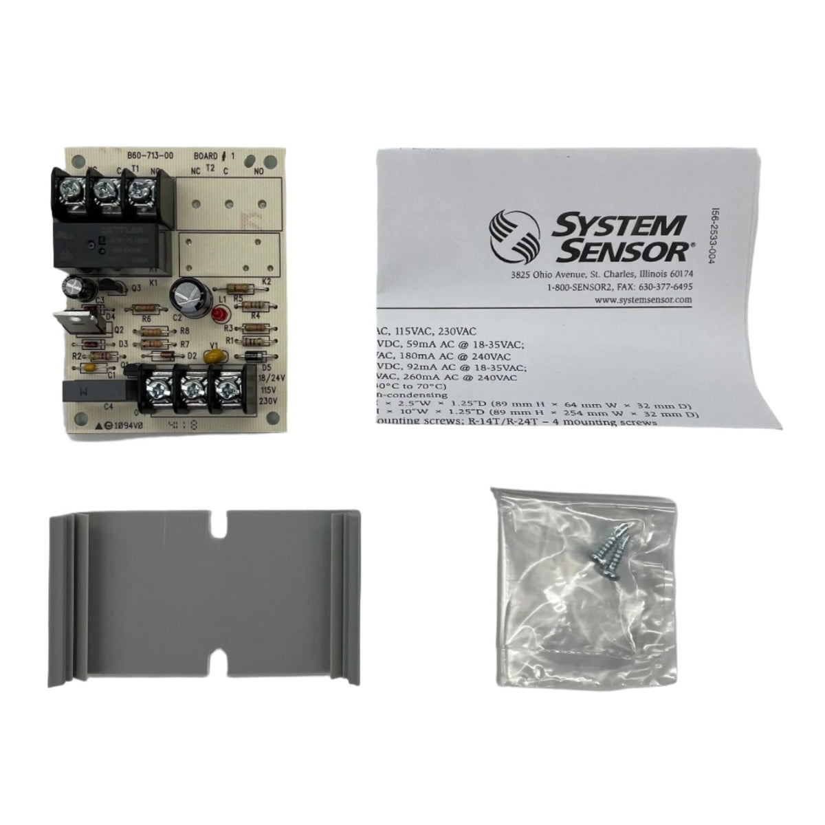 System Sensor R-10T Relay, SPDT, Multivolt, Track Mount - image 2
