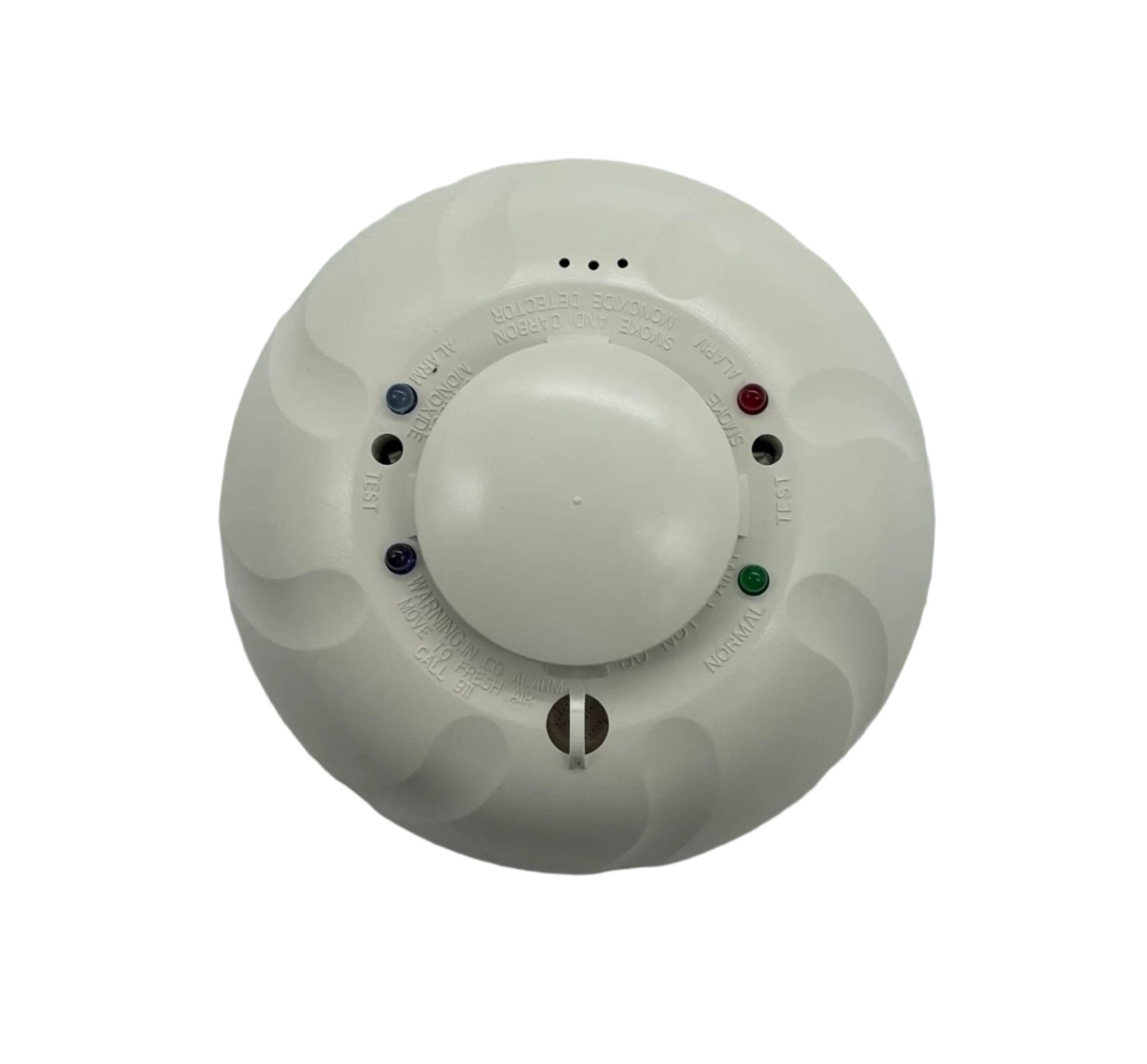System Sensor COSMO-4W wireless smoke detector with alarm and sensor components, designed for fire safety systems.