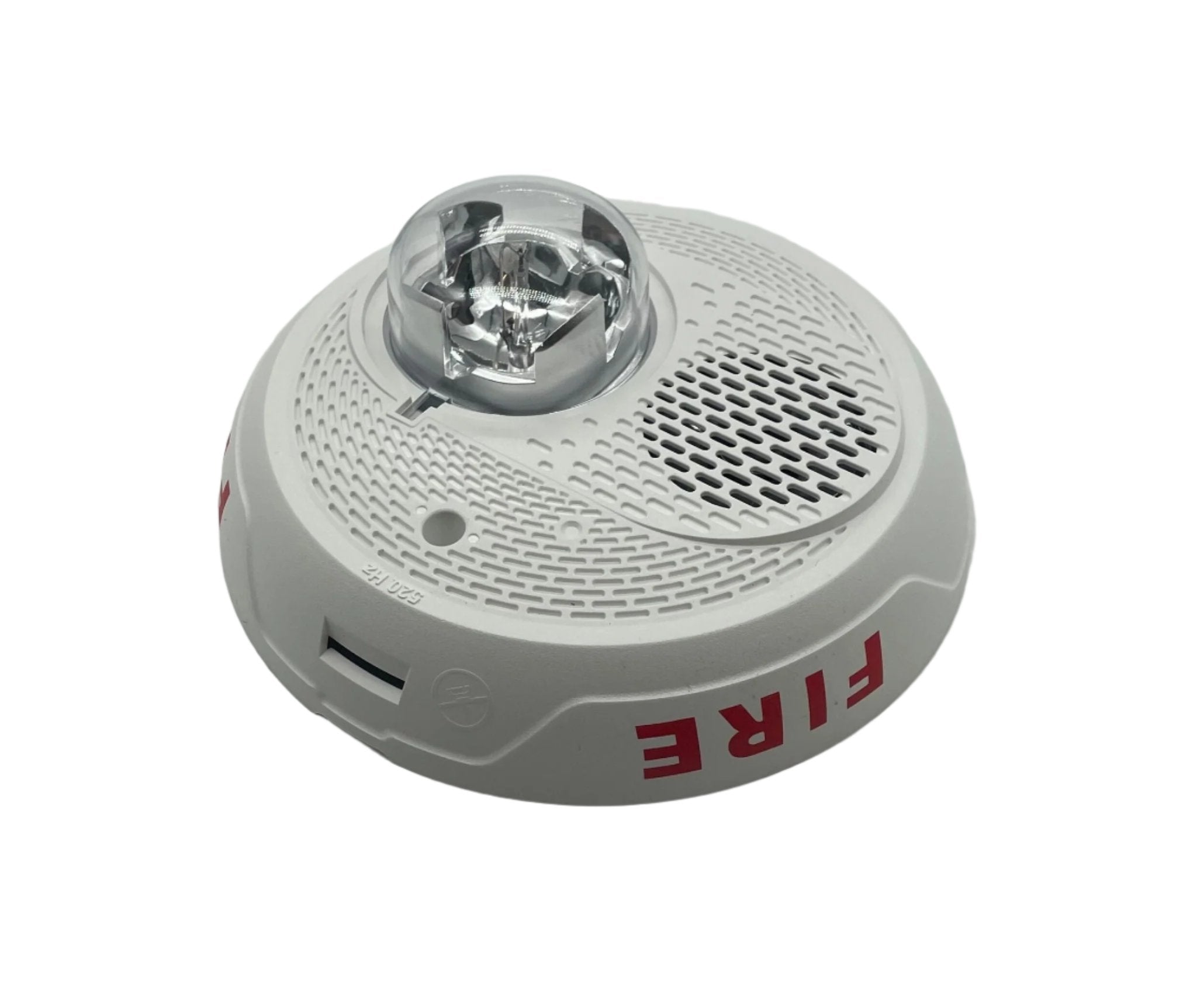 System Sensor PC2WL-LF wireless smoke detector with LED indicator and mounting bracket, designed for fire safety applications.
