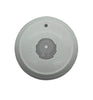 System Sensor HCWL-LF fire alarm sensor mounted on ceiling, featuring a white circular detection device for fire safety.