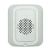 System Sensor HWL-LF smoke detector with low-profile design, mounted on ceiling in a modern building interior.