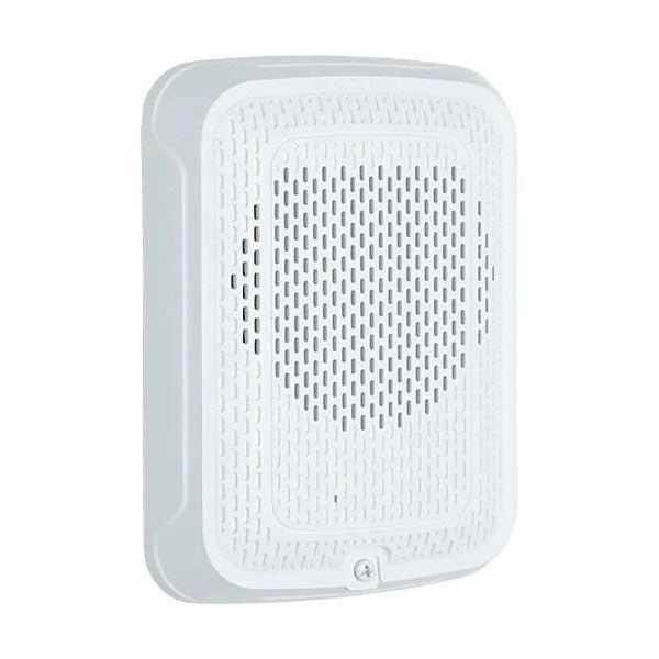 System Sensor SPWL smoke detector with alarm and wiring, mounted on ceiling for fire safety detection.