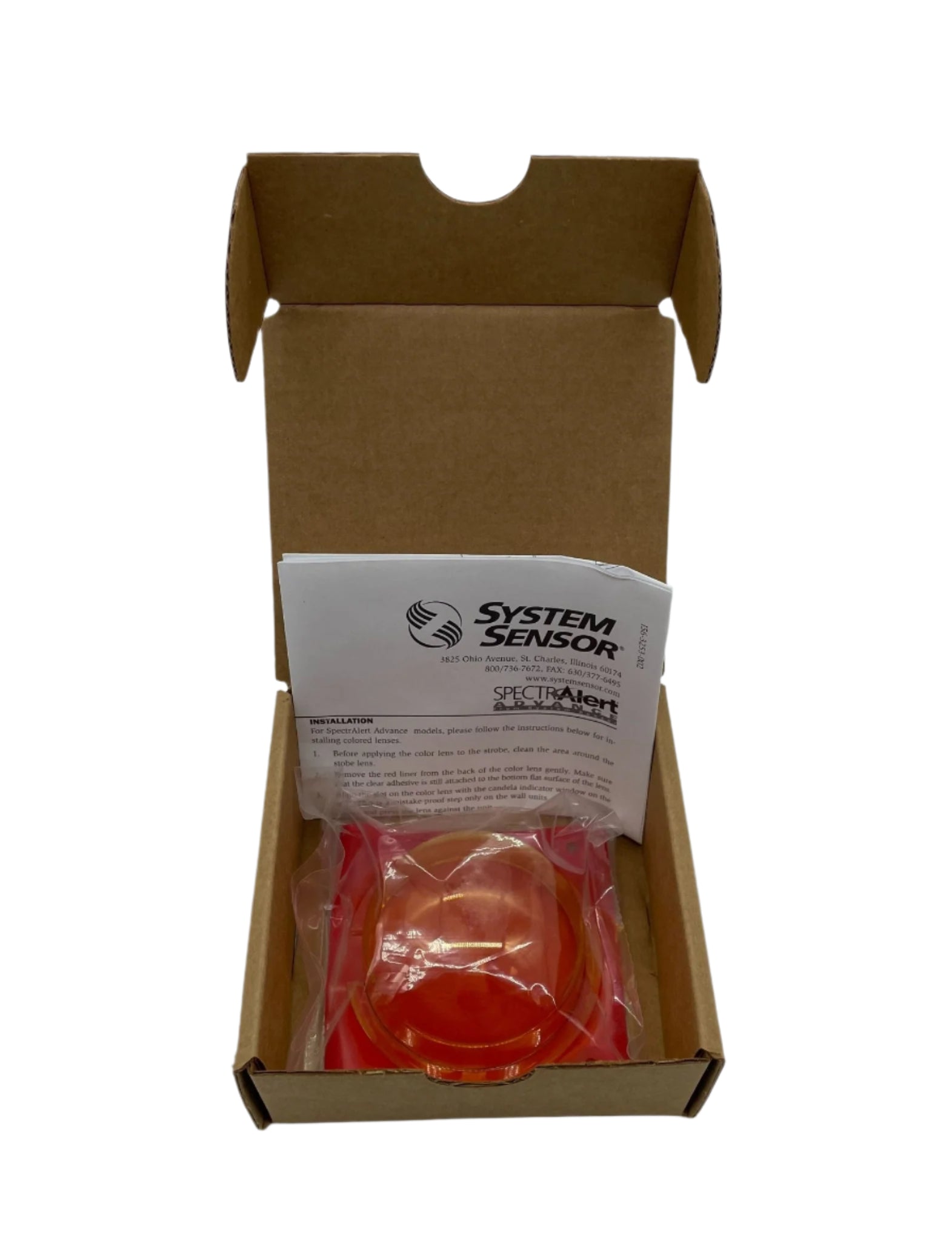 System Sensor ULC Lens-AC fire alarm with lens cover, designed for fire detection and safety in commercial buildings.