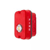 System Sensor SGRKLED LED exit sign with green illumination, mounted on wall with visible wiring and mounting hardware.