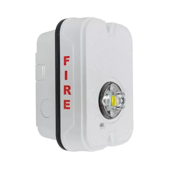 System Sensor SGWKLED LED warning light with mounting bracket, designed for fire alarm and security systems.