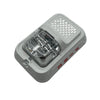 System Sensor SGWL fire alarm with warning light, mounted on wall, in a commercial setting.