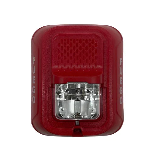 System Sensor SRL-SP fire alarm sensor with integrated switch, mounted on a wall in a building safety system.