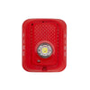System Sensor SRLED emergency LED exit sign with red lettering and durable white housing, designed for safety and visibility.