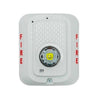 System Sensor SWLED emergency LED warning light with clear lens and mounting bracket for fire alarm systems.