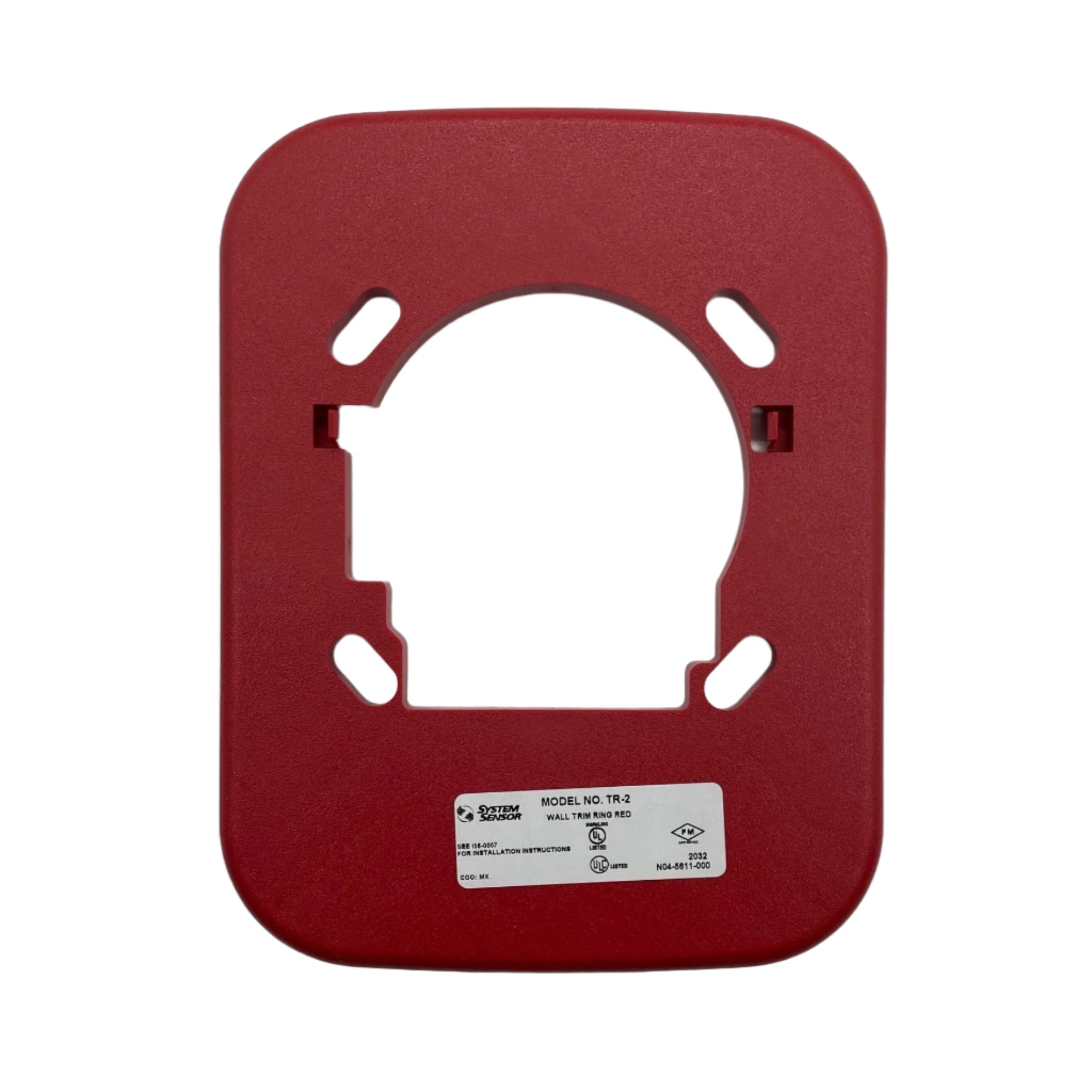 System Sensor ULC TR-2 fire alarm device showing a white smoke detector with mounting base and wiring for fire safety.