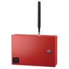 Telguard TG-7FEM security alarm communicator installed on a building, showcasing its compact design and connection ports.
