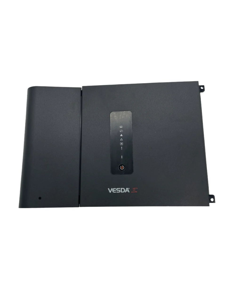 Vesda VSP-968 fire alarm sensor system by VESDA, installed in a building for smoke detection and safety.