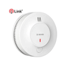 X-Sense SD19-W fire alarm sensor with ULC certification, mounted on ceiling for smoke detection.