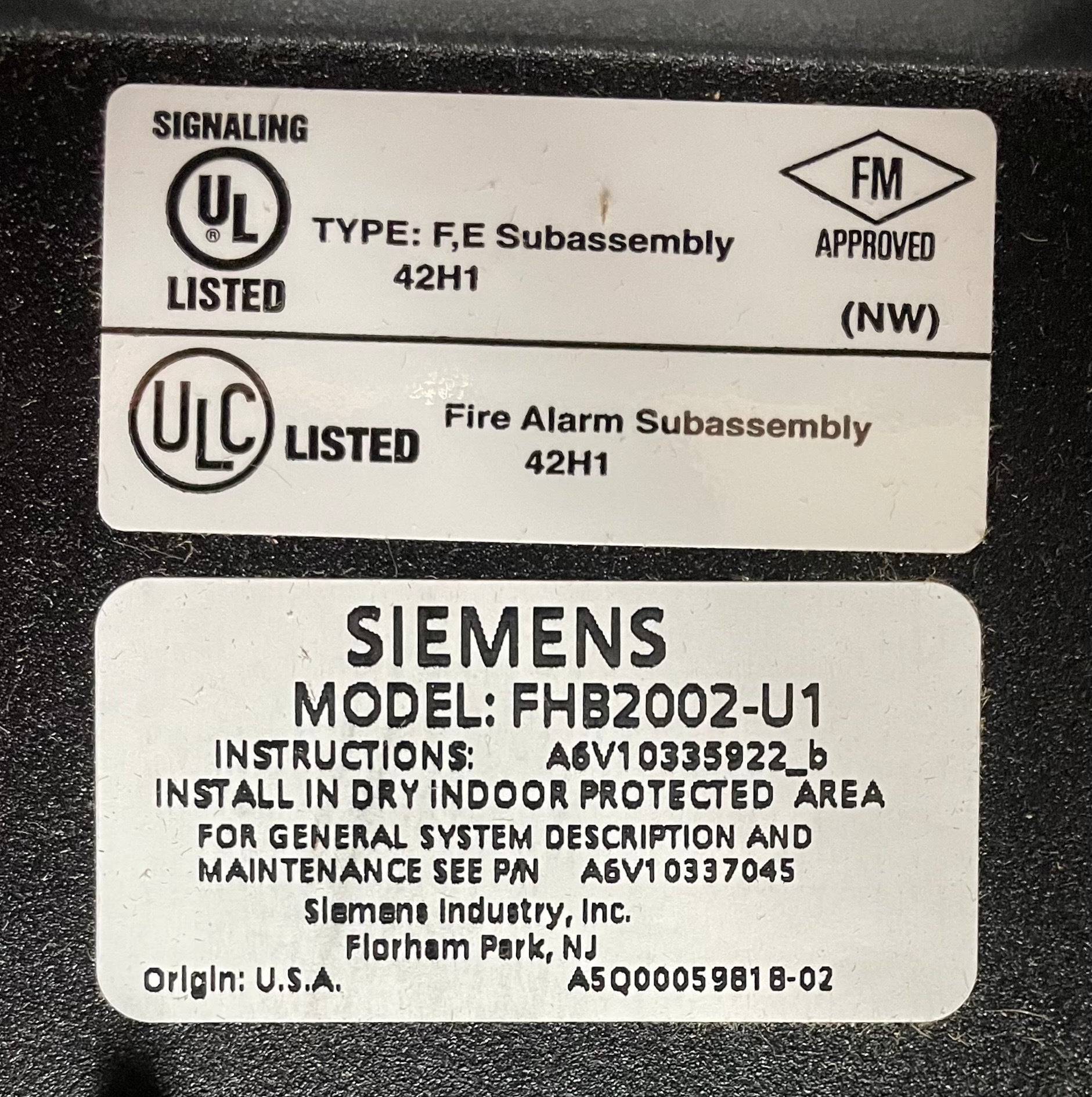 Siemens FHB2002-U1